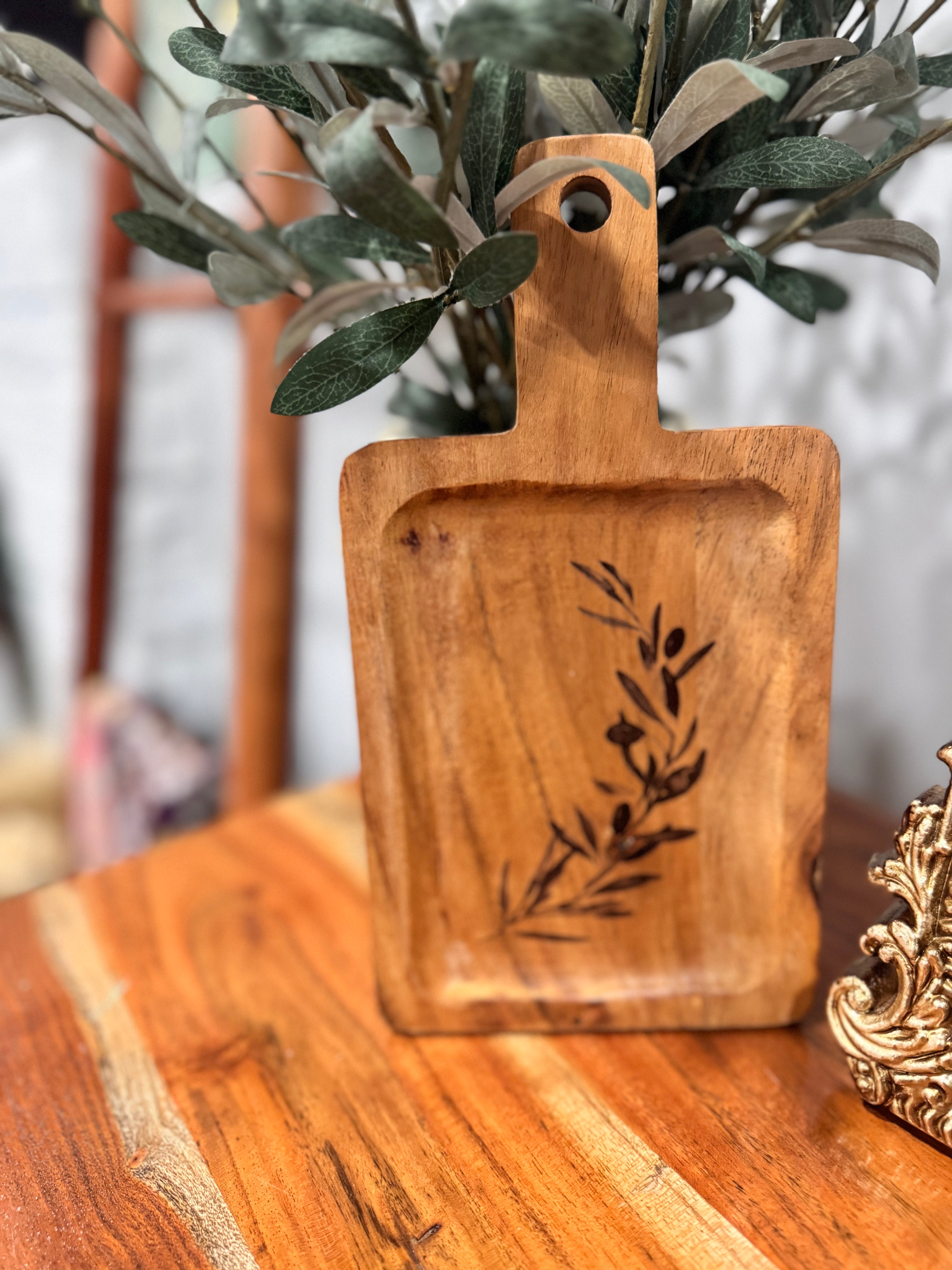 Olive tree branch Mini Charcuterie board