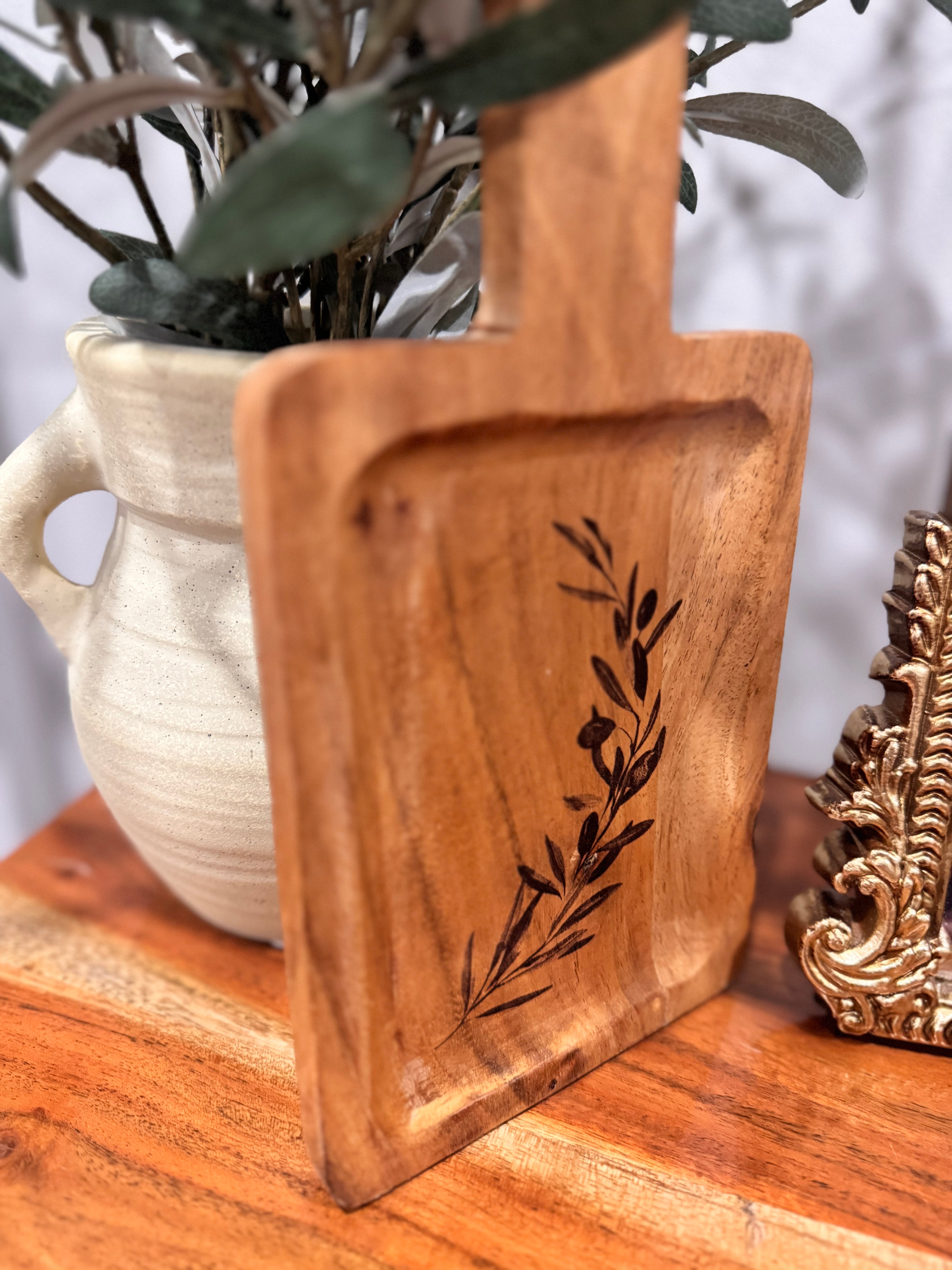 Olive tree branch Mini Charcuterie board