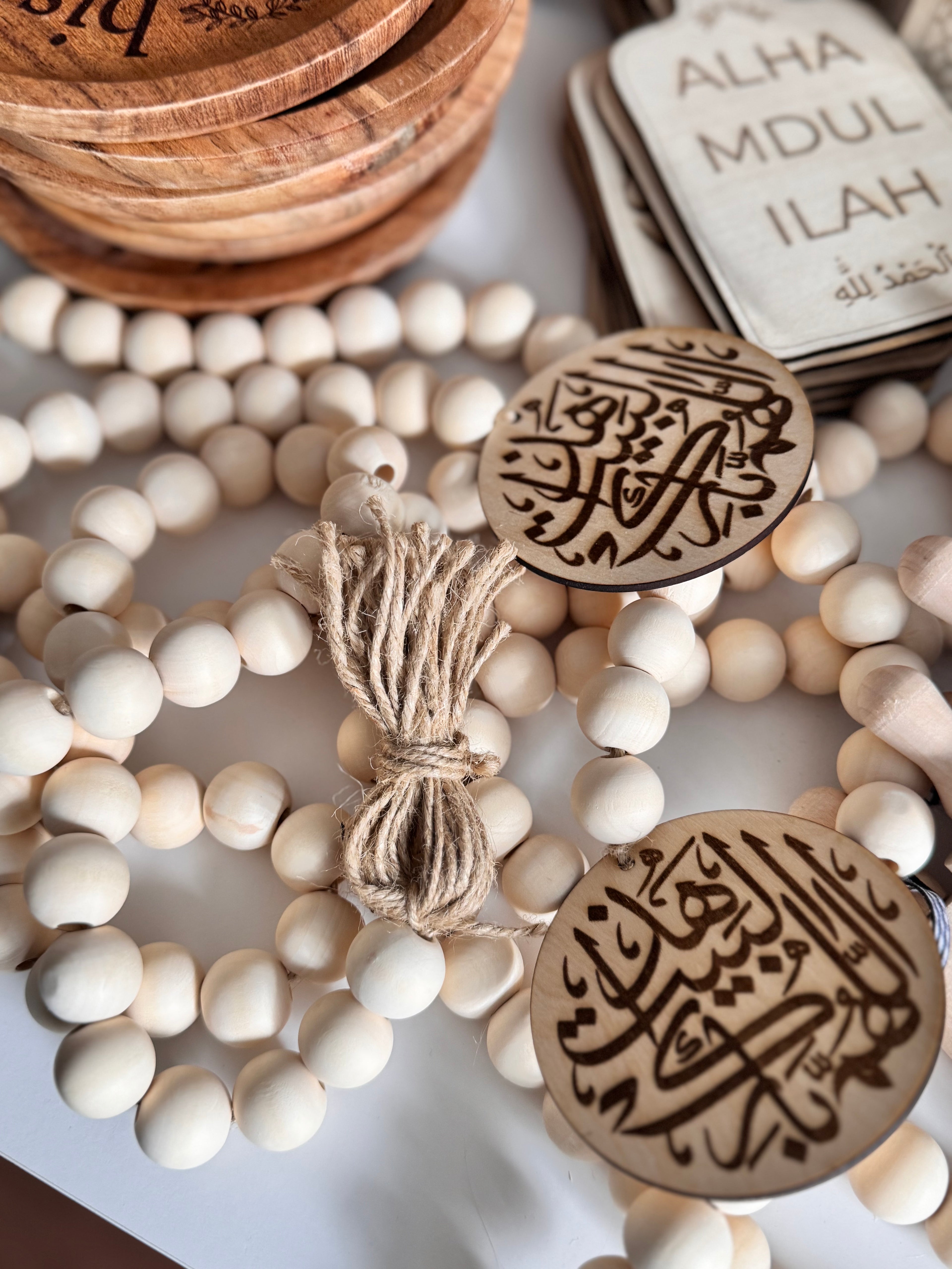 Large beaded “Bless this Home” Garland