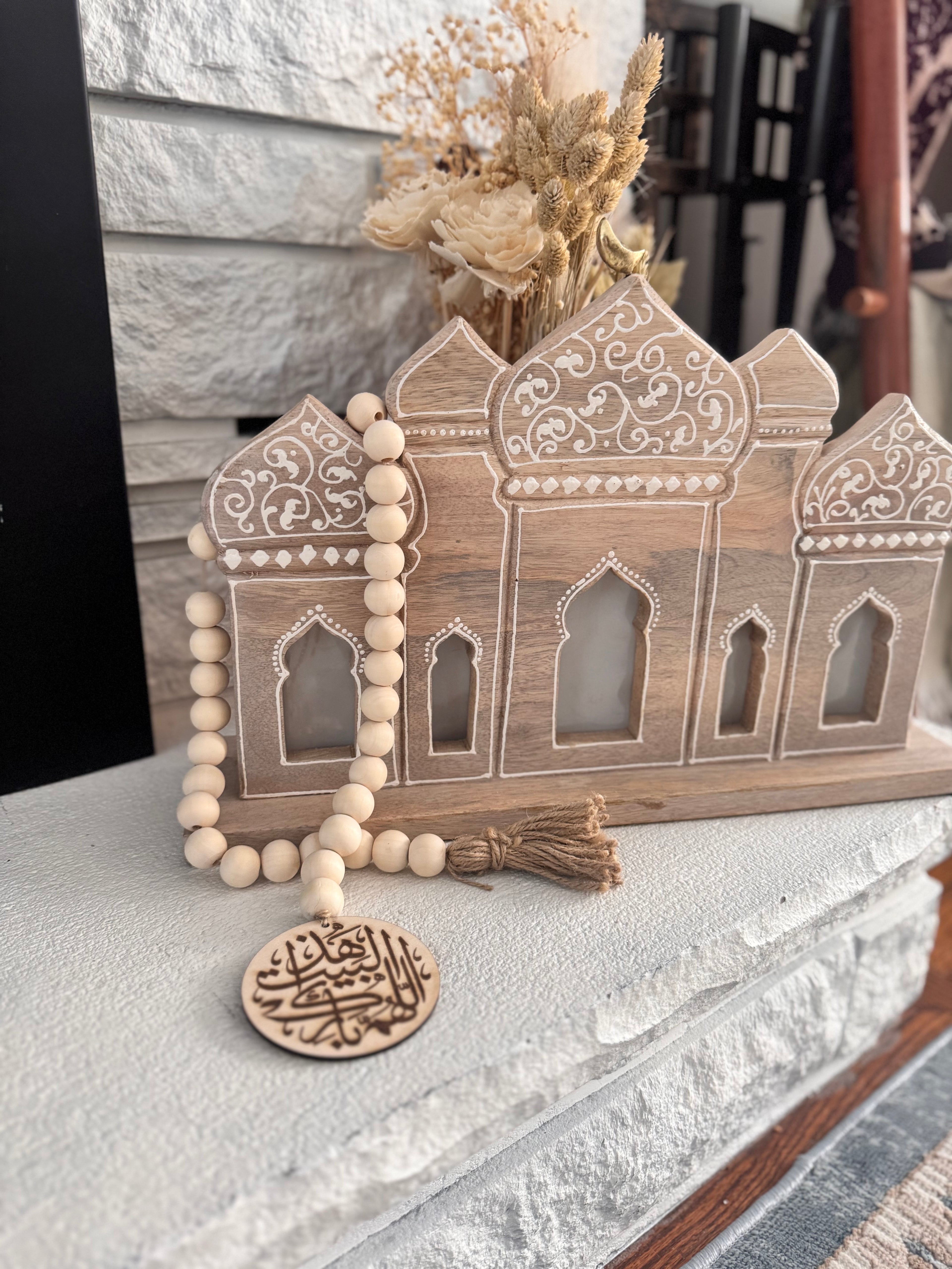 Large beaded “Bless this Home” Garland