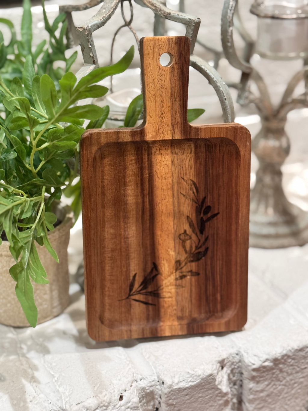 Olive tree branch Mini Charcuterie board